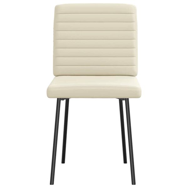 vidaXL Jedilni stoli 2 kosa krem umetno usnje