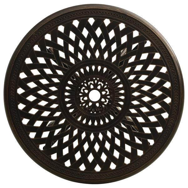 vidaXL Vrtna miza bronasta 78x78x72 cm liti aluminij