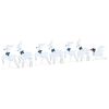 vidaXL LED Jeleni 7 kos srebrna 43 x 18 x 66 cm blago