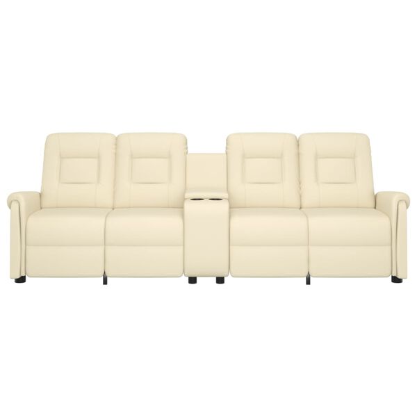 vidaXL Masažni štirised z držali za skodelico krem