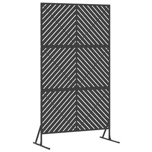 vidaXL Zaslonska za&scaron;čita 100 x 50 x 180 cm Jeklo Črna