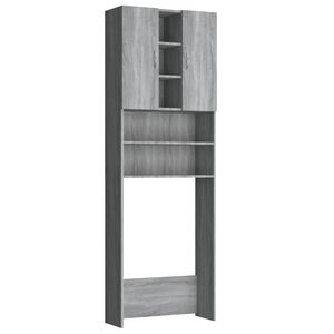 vidaXL Omara za pralni stroj siva sonoma 64x25,5x190 cm