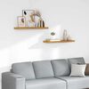 vidaXL Stenska polica 2 pcs Bež 80 x 23,5 x 4 cm Konstruiran les