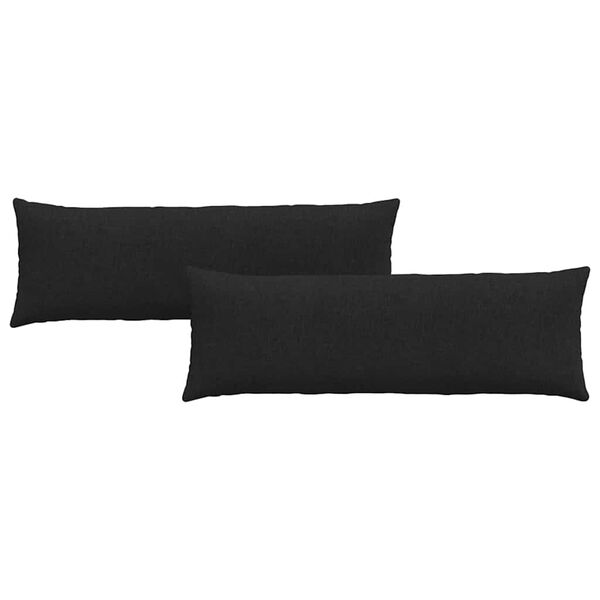 vidaXL Blazine za kavč 2 pcs Črna 120 x 40 cm blago
