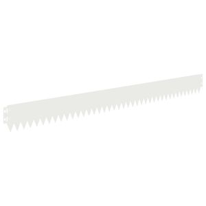 vidaXL Robovi trave 50 kos 103 x 10 cm Jeklo Bela