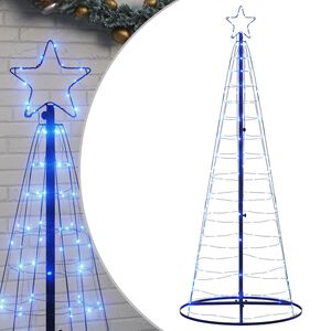vidaXL LED božično drevo 200 LED modra 180 cm