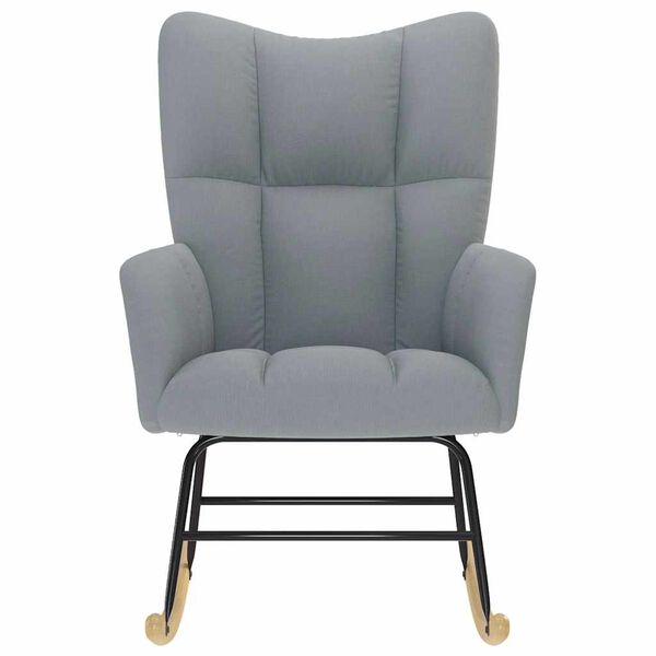 vidaXL Gugalni stol svetlo sivo blago