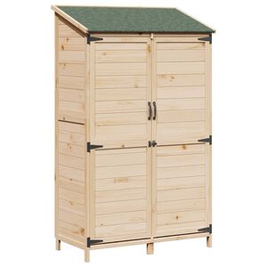 vidaXL Vrtno skladi&scaron;če Naravna 106,5 x 56 x 176 cm Trdna smreka