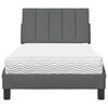 vidaXL Postelja z vzmetnico Hanko temno siva 80x200 cm blago