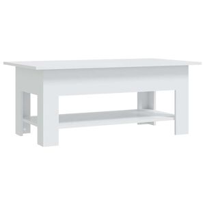 vidaXL Klubska mizica bela 102x55x42 cm iverna plo&scaron;ča