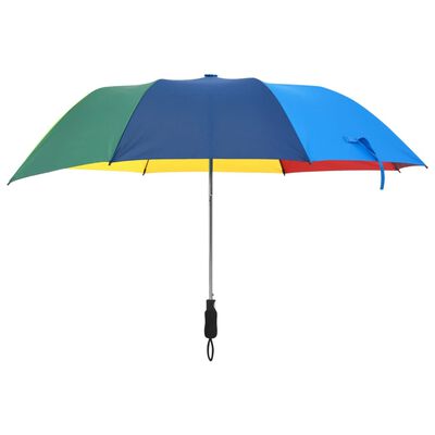 vidaXL Zložljivi dežnik večbarvni 124 cm