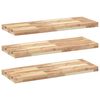 vidaXL Viseče police 3 kosi 100x30x4 cm neobdelan masiven les akacije
