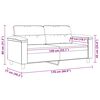 vidaXL Dvosed temno siv 140 cm tkanina iz mikrovlaken