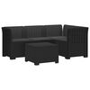 vidaXL 4-sedežna vrtna sofa z blazinami, rattan videz PP Antracit