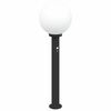 vidaXL Stebriček s senzorjem 80 cm črne barve IP44