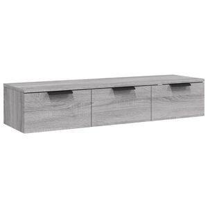 vidaXL Stenska omarica siva sonoma 102x30x20 cm inženirski les