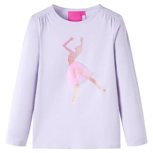 Otro&scaron;ka majica z dolgimi rokavi svetlo vijolična 92