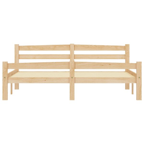 vidaXL Posteljni okvir iz trdne borovine 160x200 cm