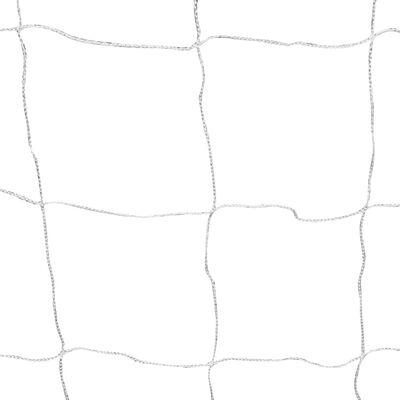 vidaXL Nogometni gol z mrežo jeklo 182x61x122 cm bel