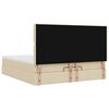 vidaXL Otomanski posteljni okvir z vzmetnico krem 180x200cm blago