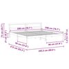 vidaXL Konstrukcija postelje Bela 200 x 200 cm Masivno borovo les
