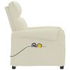 vidaXL Električni masažni naslanjač krem umetno usnje