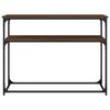 vidaXL Konzolna mizica rjav hrast 100x35,5x75 cm inženirski les