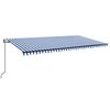 vidaXL Vlečna tenda Modra in bela 600 &times; 350 cm Poliester