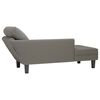 vidaXL Chaise Lounge z blazino Svetlo siva Corduroy tkanina