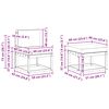 vidaXL Zunanja garnitura za sedenje z blazino 5 pcs Naravna in smetana