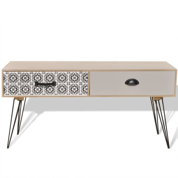 vidaXL TV Stranska Omarica 100x40x35 cm Rjave Barve