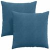 vidaXL Blazine za kavč 2 pcs Modra 60 x 60 cm Žametna tkanina