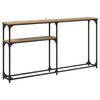 vidaXL Konzolnamizica Umetni hrast 145 x 22,5 x 75 cm Konstruiran les