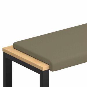 vidaXL Blazina za klop Teksturni žamet Kaki Globina 35 cm