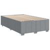 vidaXL Boxspring postelja z vzmetnico svetlo siva 120x190 cm blago