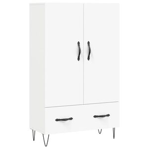 vidaXL Visoka omara bela 69,5x31x115 inženirski les