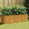 vidaXL Vrtna visoka greda 120x40x40 cm corten jeklo