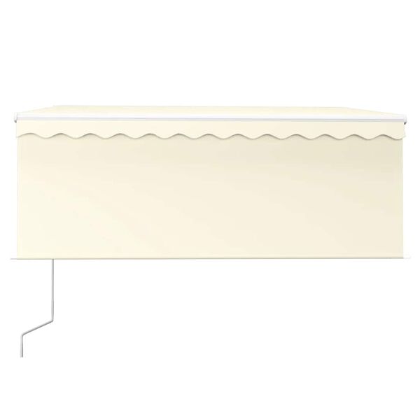 vidaXL Avtomatsko zložljiva tenda s senčilom 3x2,5 m krem