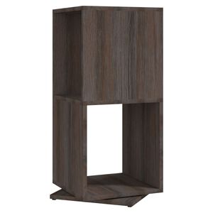vidaXL Vrtljiva omarica siva in sonoma hrast 34,5x34,5x75,5 cm