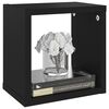vidaXL Stenske police kockaste 4 kosi črne 22x15x22 cm