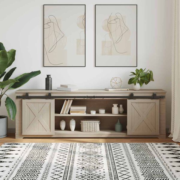 vidaXL Komplet drsnih vrat omarice 200 cm ogljikovo jeklo