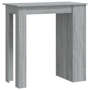 vidaXL Barska miza s policami siva sonoma 102x50x103,5 cm iverna pl.