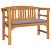 vidaXL Klop s rozami Naravna 114 x 46 x 82,5 cm Masiven les akacije