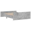 vidaXL Posteljni okvir z vzglavjem in vznožjem betonsko siv 140x190 cm