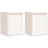 vidaXL Stenska omarica 2 kosa bela 30x30x40 cm trdna borovina