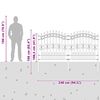 vidaXL Vrtna ograja Kampen s suličastim vrhom črna 240x125 cm jeklo