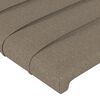 vidaXL Vzglavje z u&scaron;esi taupe 183x23x118/128 cm blago