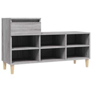 vidaXL Omarica za čevlje siva sonoma 102x36x60 cm inženirski les