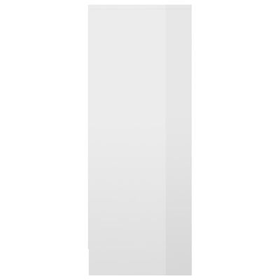 vidaXL Omarica za čevlje visok sijaj bela 31,5x35x90 cm iverna plošča