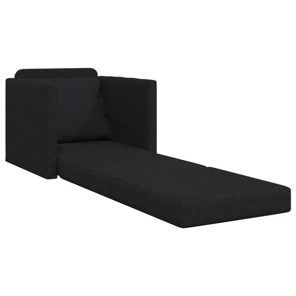 vidaXL Sofa postelja 60cm Črna blago